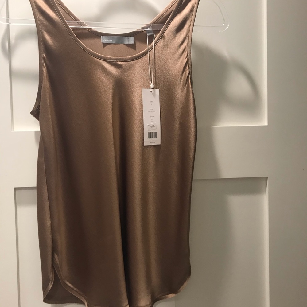 Vince Bronze Silk Tank